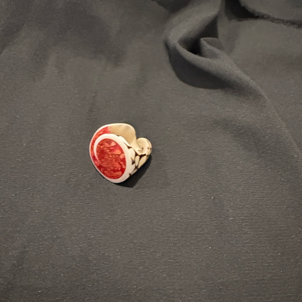 Spiny Oyster Shell Ring Handmade in Italy. - Picture 15 of 16